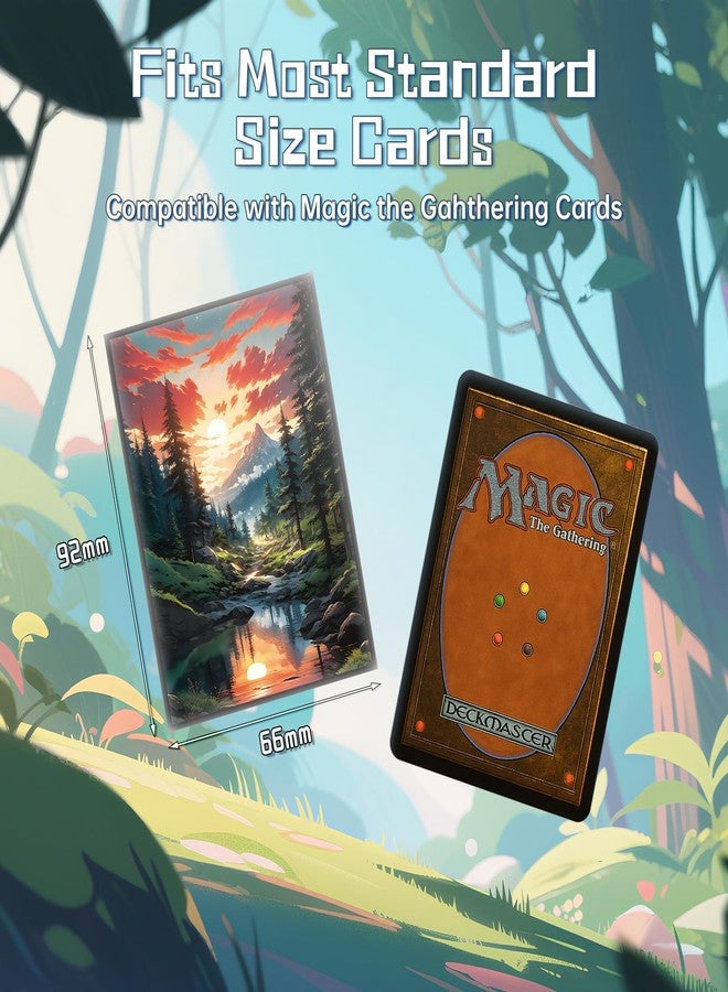 Kiiransr MTG Card Sleeves - Taiga(Red Green) - Fantasy Dual Lands Series - Ultra Clear Front & Matte Finish Back, 100 Count Standard Size TCG Art Sleeves for Magic The Gathering - Image 4